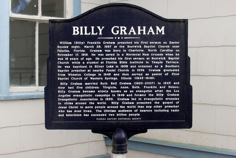 Billy Graham Marker image. Click for full size.