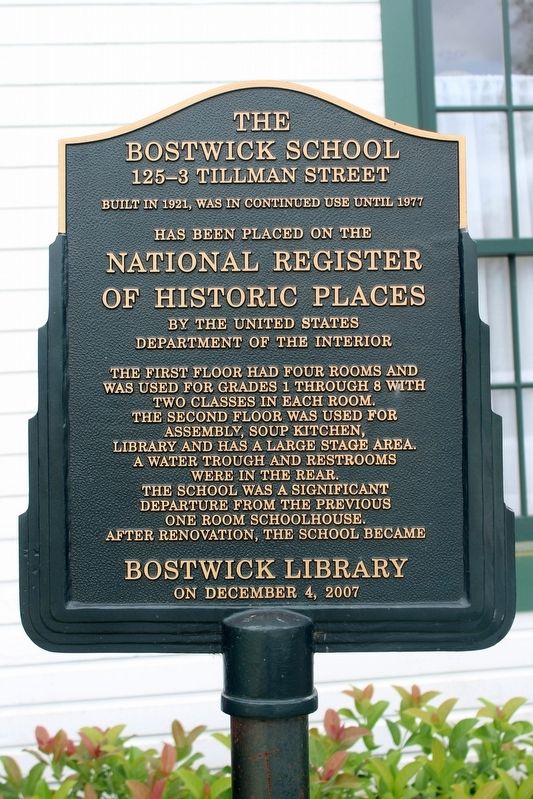 The Bostwick School Marker image. Click for full size.