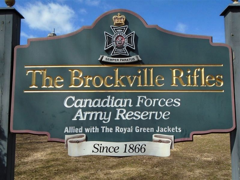 The Brockville Rifles Sign image. Click for full size.