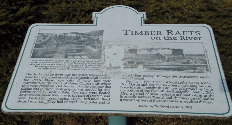 Timber Rafts on the River Marker image. Click for full size.