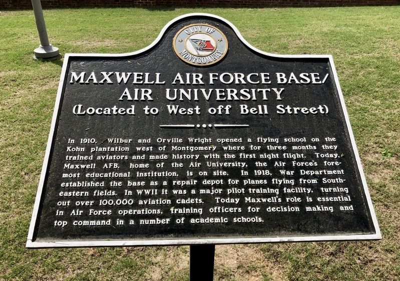 Maxwell Air Force Base/Air University Marker image. Click for full size.