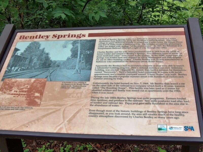 Bentley Springs Marker image. Click for full size.