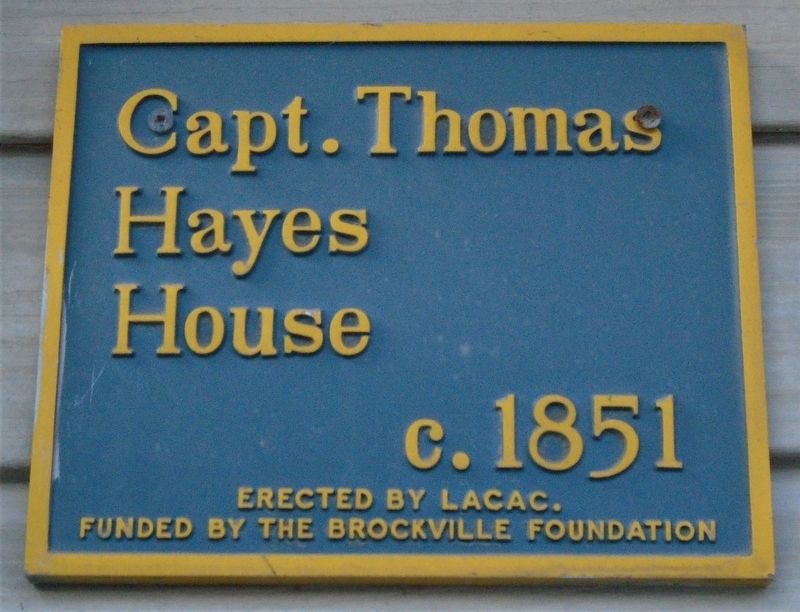 Capt. Thomas Hayes House Marker image. Click for full size.