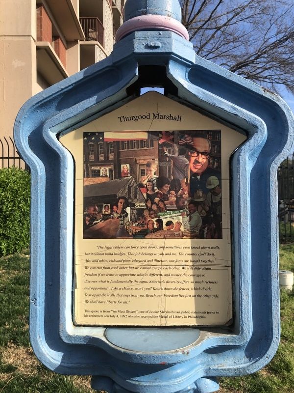 Thurgood Marshall Marker [Front] image. Click for full size.