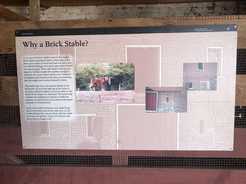 Why a Brick Stable? Marker. Click for full size. Why a Brick Stable? Marker image. Click for full size.