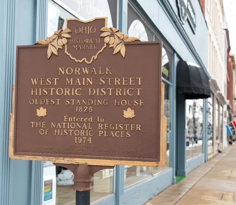 Norwalk West Main Street Historic District Marker image. Click for full size.