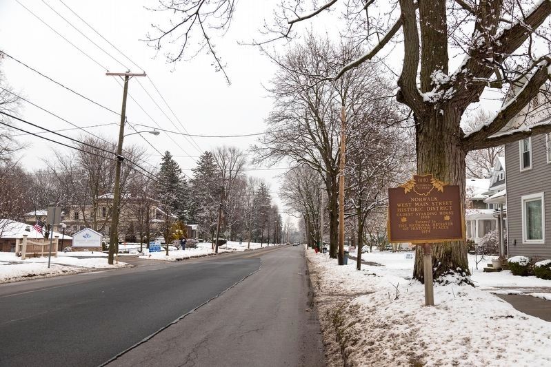 Norwalk West Main Street Historic District and Marker image. Click for full size.