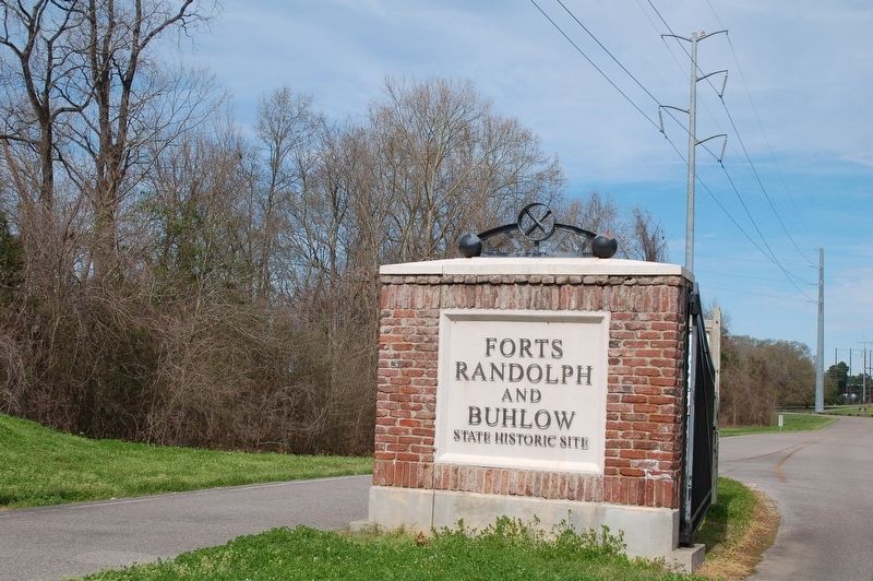 Fort Randolph Fort Buhlow Historic Site entrance. image. Click for full size.