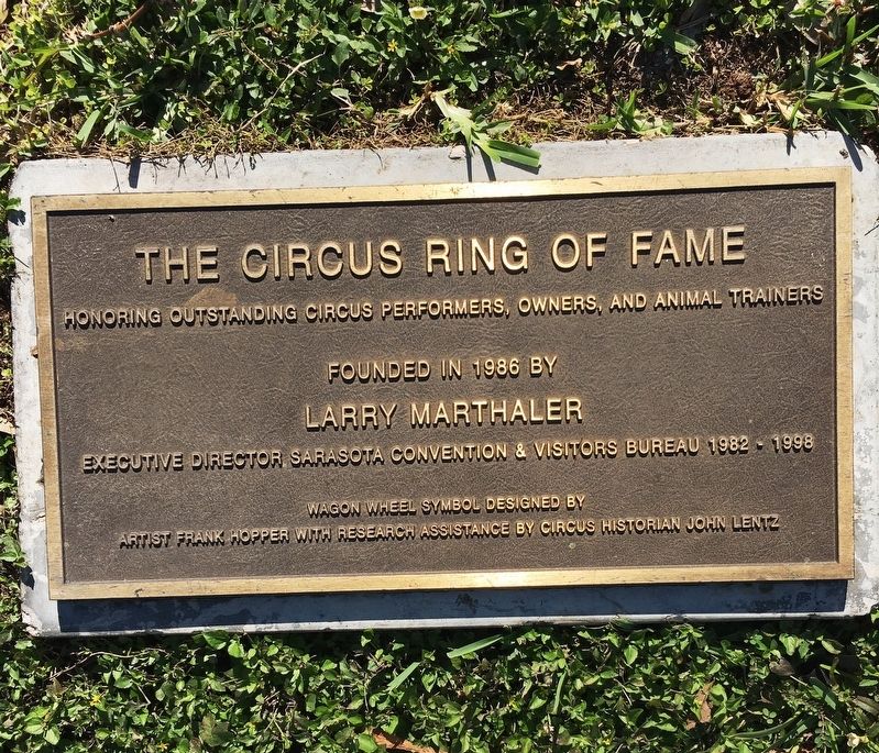 The Circus Ring Of Fame Marker image. Click for full size.
