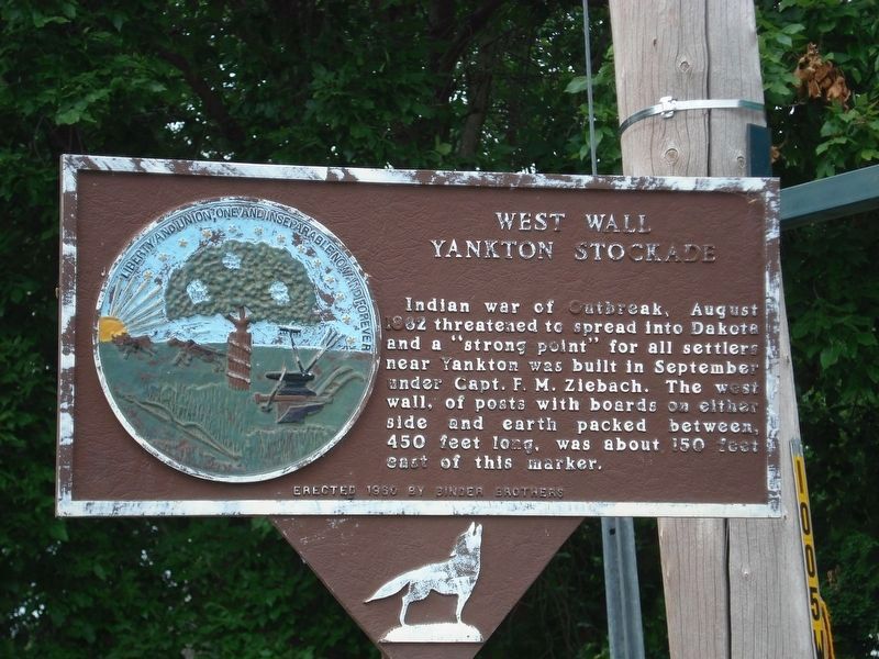 West Wall/Yankton Stockade Marker image. Click for full size.