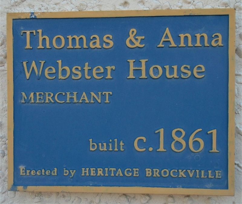 Thomas & Anna Webster House Marker image. Click for full size.