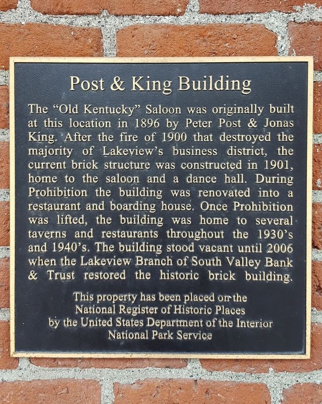 Post & King Building Marker image. Click for full size.