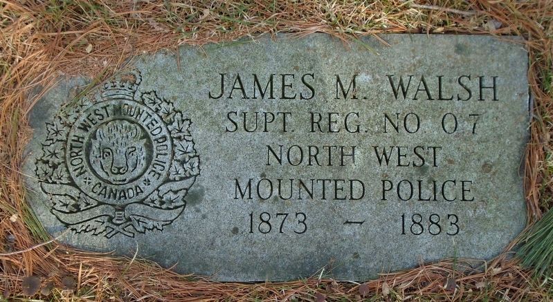 Major James M. Walsh North-West Mounted Police Marker image. Click for full size.