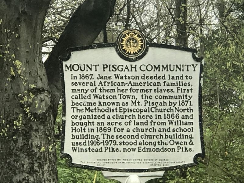 Mount Pisgah Community Marker image. Click for full size.