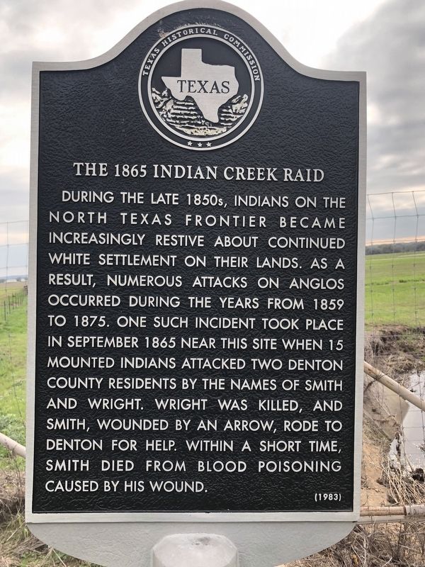 The 1865 Indian Creek Raid Marker image. Click for full size.