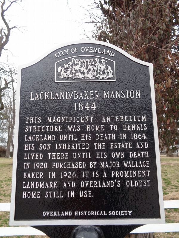 Lackland / Baker Mansion Marker image. Click for full size.