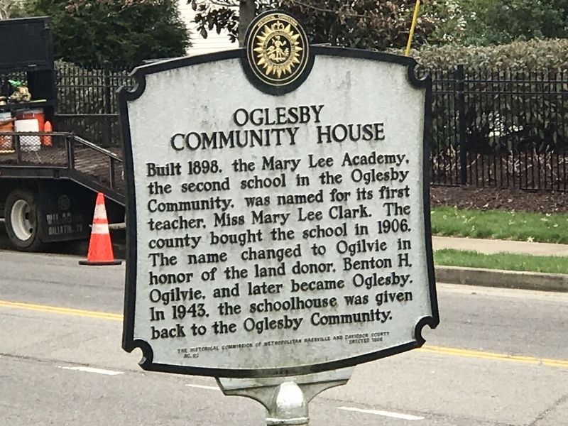 Oglesby Community House Marker image. Click for full size.