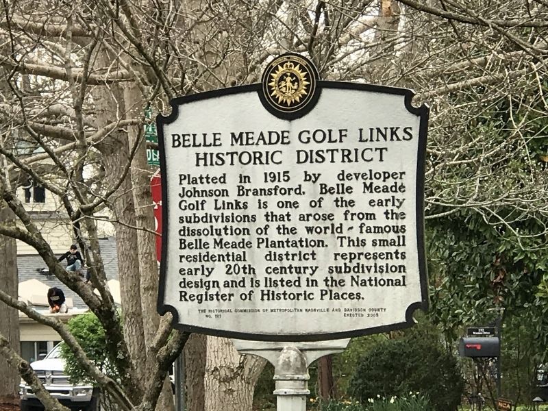 Belle Meade Golf Links Historic District Marker image. Click for full size.