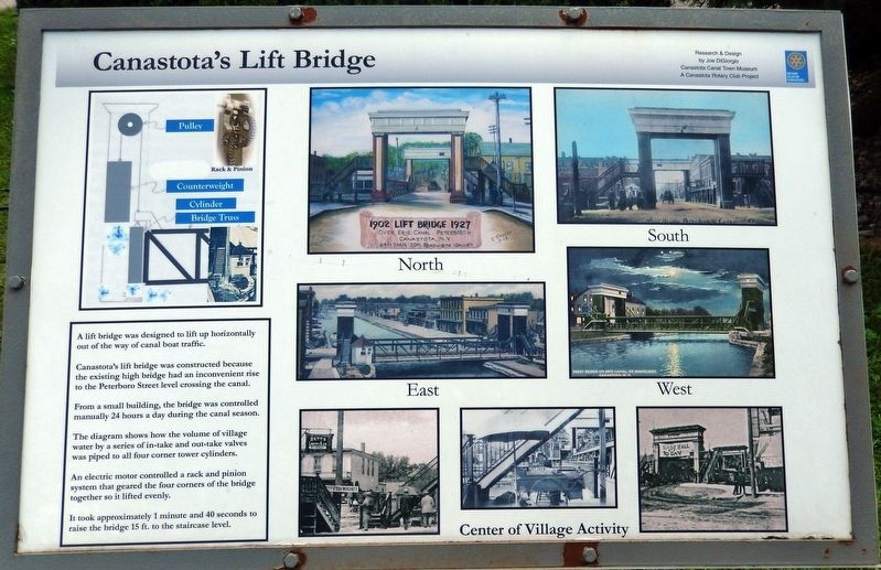 Canastota's Lift Bridge Marker image. Click for full size.