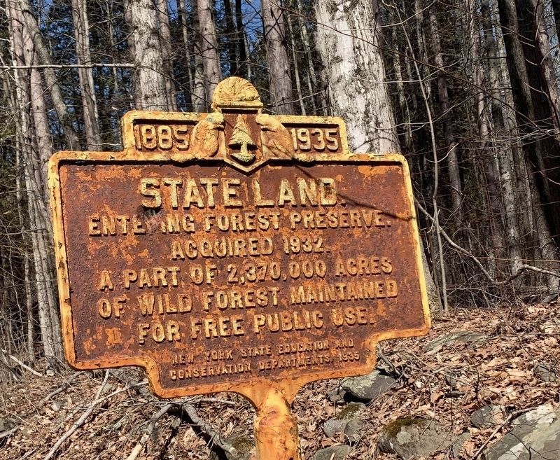 Entering State Land Marker. Click for full size. Entering State Land Marker image. Click for full size.