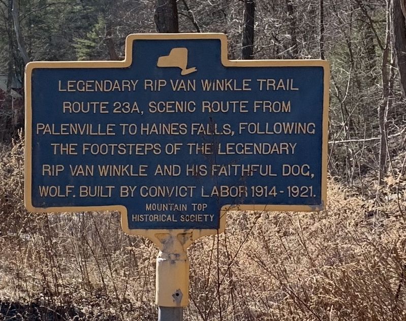 Rip Van Winkle Trail Marker. Click for full size. Rip Van Winkle Trail Marker image. Click for full size.