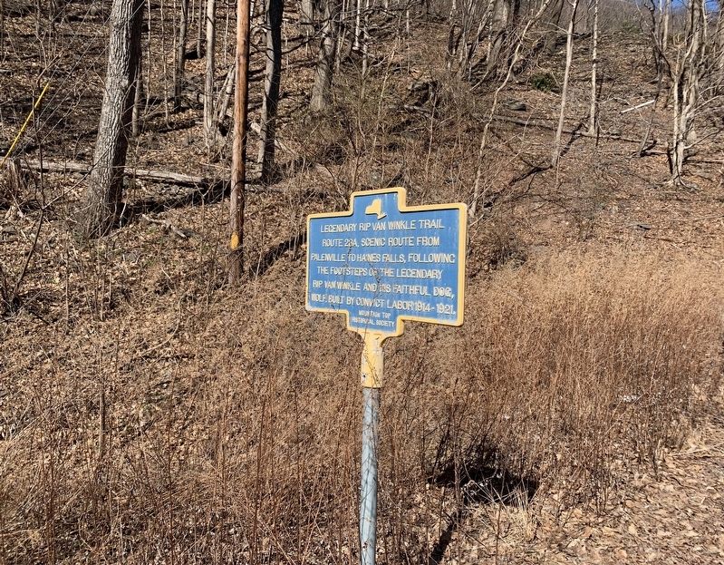 Rip Van Winkle Trail Marker. Click for full size. Rip Van Winkle Trail Marker image. Click for full size.