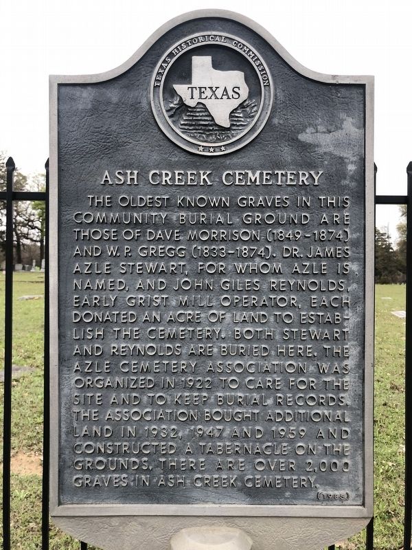 Ash Creek Cemetery Marker image. Click for full size.