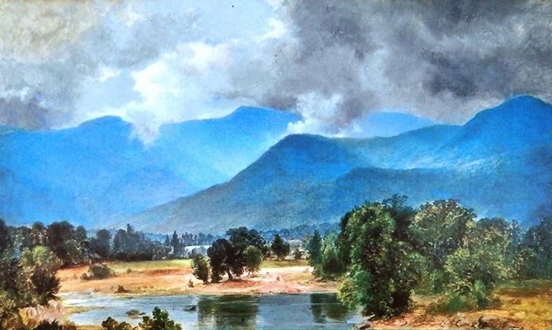 Marker detail: Slide Mountain image. Click for full size.