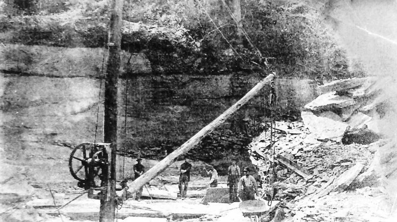 Marker detail: Bluestone Quarry image. Click for full size.