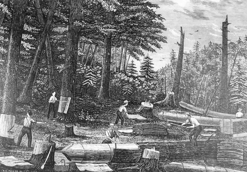Marker detail: Prattsville Tannery image. Click for full size.