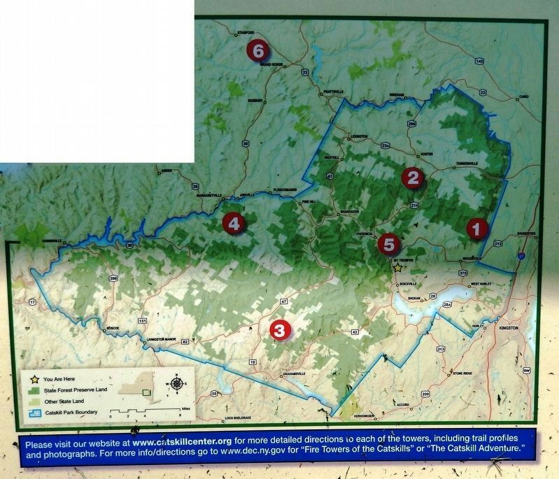 Marker detail: Catskill Firetower Map image. Click for full size.