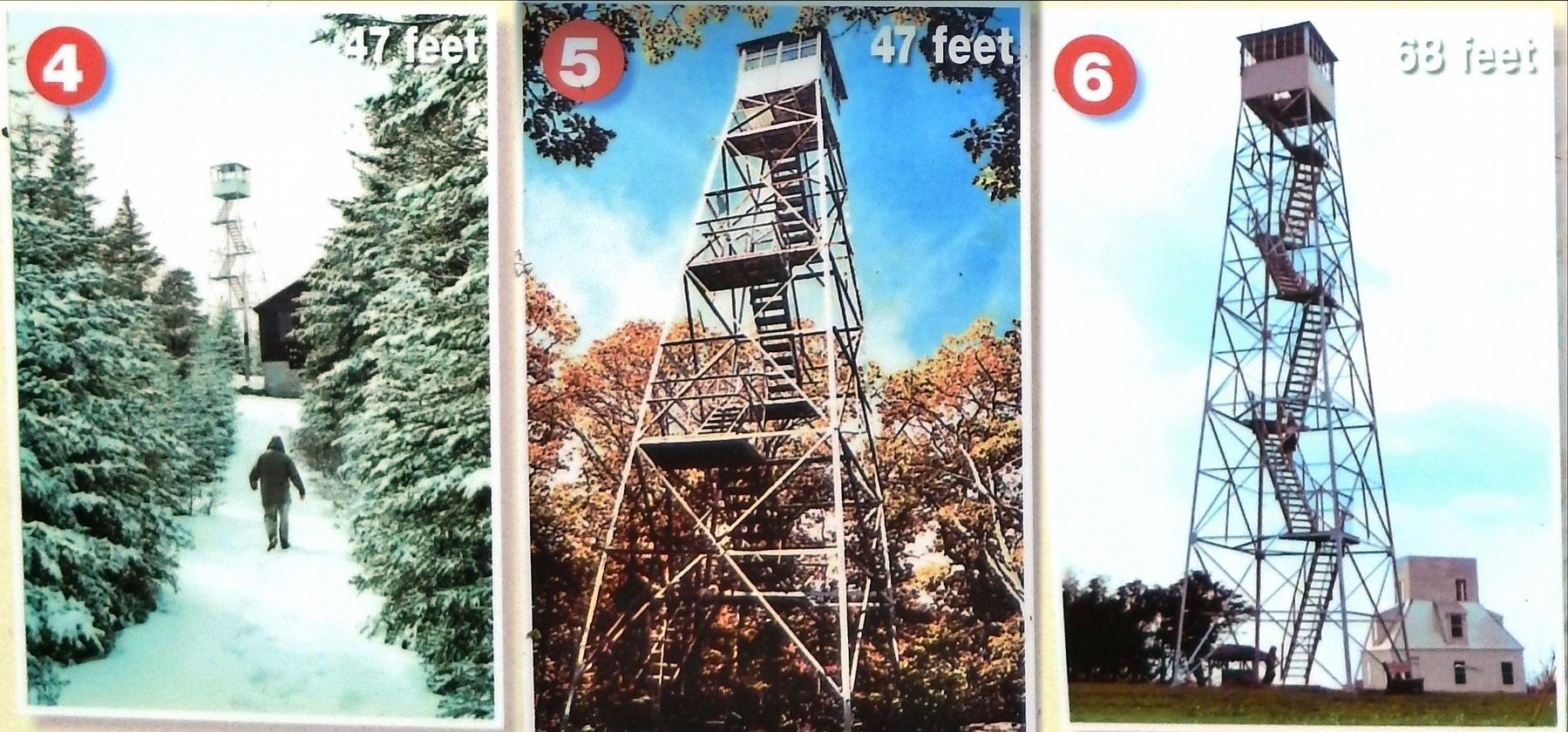 Marker detail: Balsam Lake Mountain, Tremper Mountain & Mt. Utsayantha firetowers image. Click for full size.