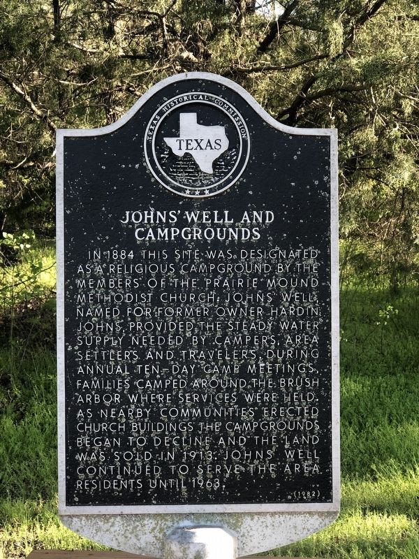 Johns' Well and Campgrounds Marker image. Click for full size.