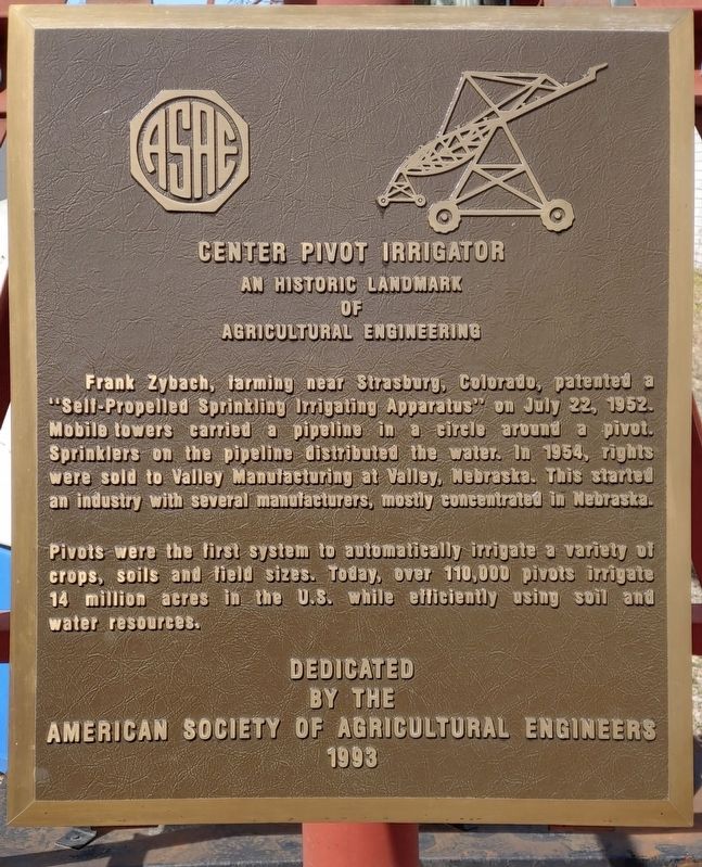 Center Pivot Irrigator Marker. Click for full size. Center Pivot Irrigator Marker image. Click for full size.