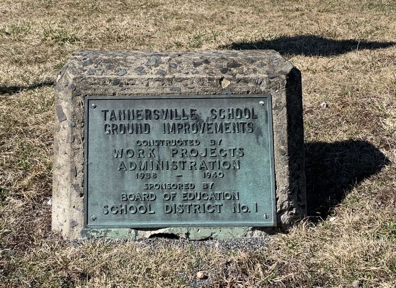 Tannersville School Ground Improvements Marker image. Click for full size.