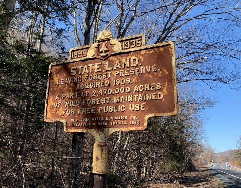 Leaving State Land Marker image. Click for full size.