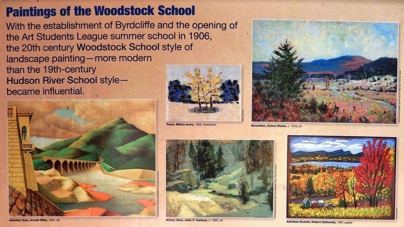 Marker detail: Paintings of the Woodstock School image. Click for full size.