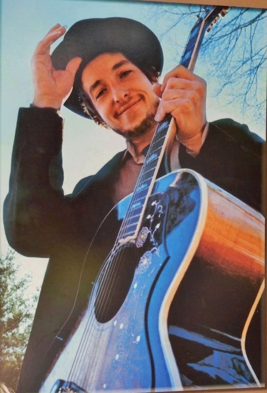 Marker detail: Bob Dylan, <i>Nashville Skyline</i> album cover, 1969, Byrdcliffe image. Click for full size.