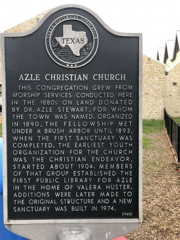 Azle Christian Church Marker image. Click for full size.