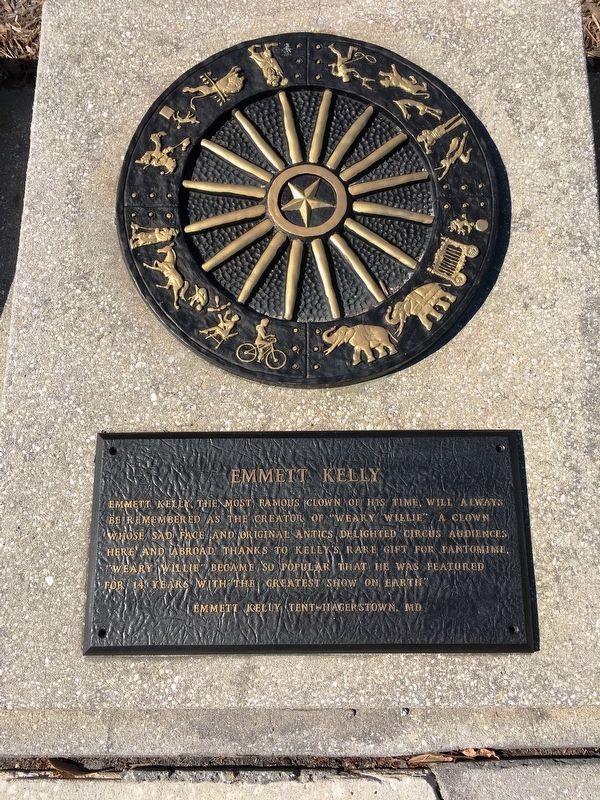 Emmett Kelly Marker. Click for full size. Emmett Kelly Marker image. Click for full size.