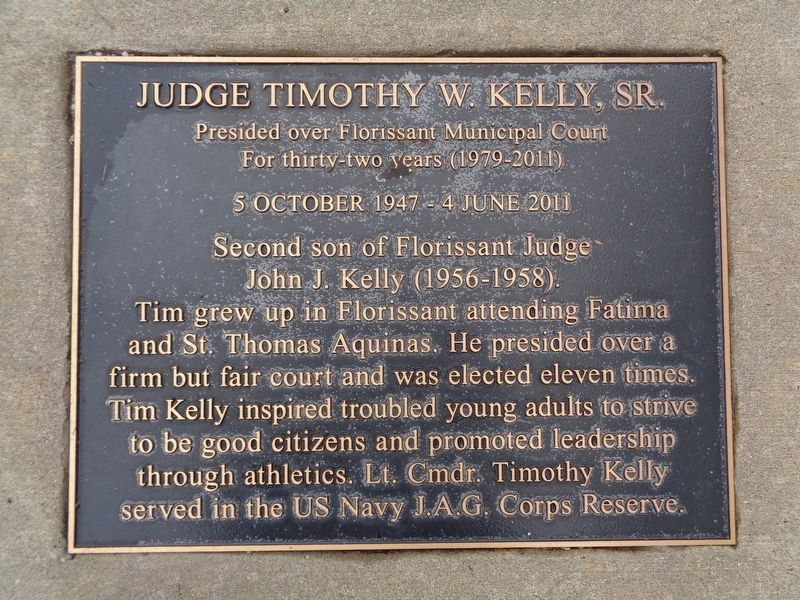 Judge Timothy W. Kelly, Sr. Marker image. Click for full size.