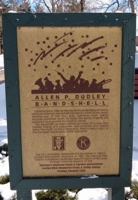 Allen P. Dudley Bandshell Marker. Click for full size. Allen P. Dudley Bandshell Marker image. Click for full size.