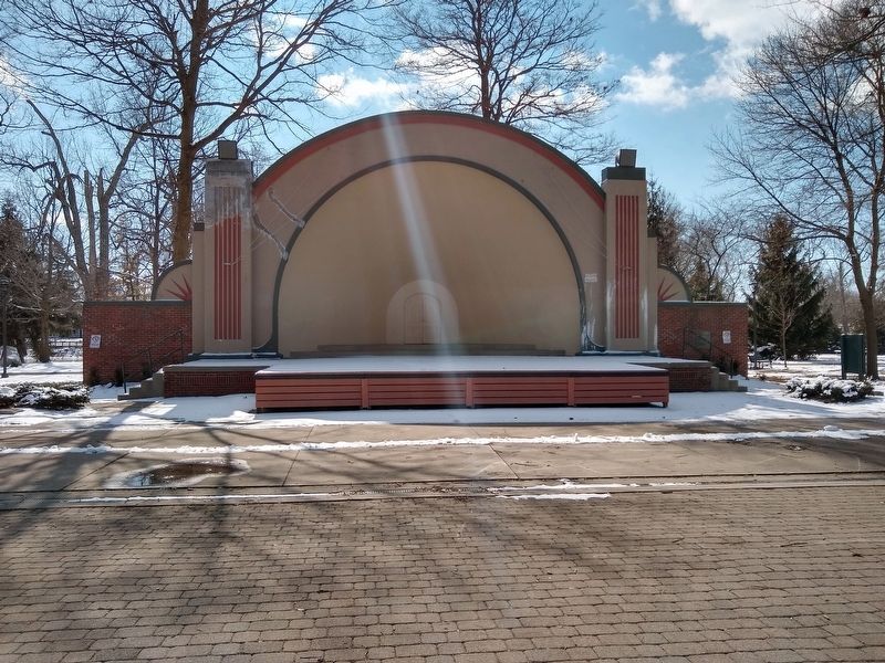 Allen P. Dudley Bandshell Marker. Click for full size. Allen P. Dudley Bandshell Marker image. Click for full size.