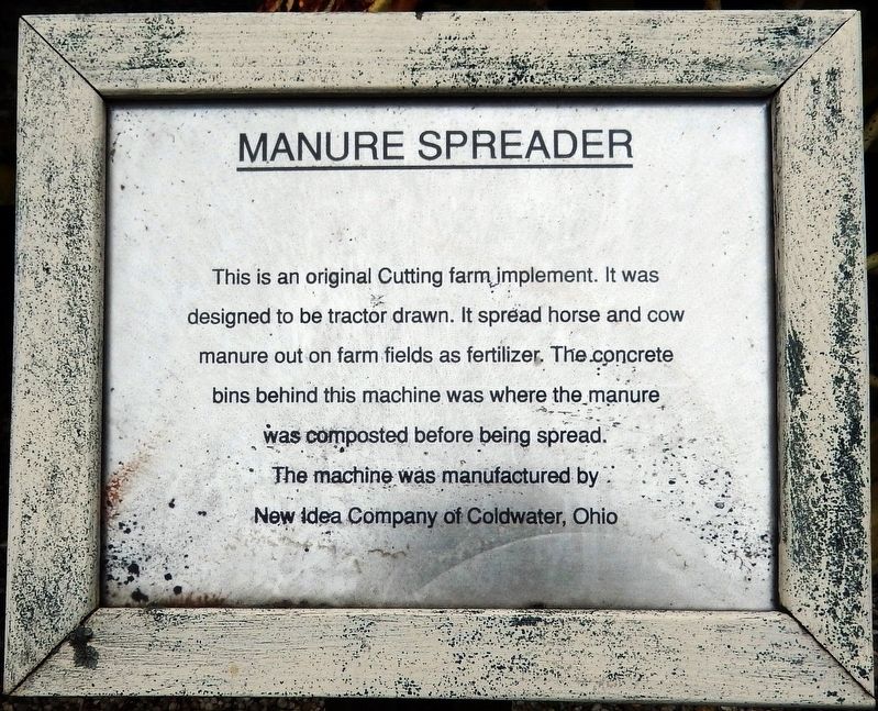 Manure Spreader Marker. Click for full size. Manure Spreader Marker image. Click for full size.