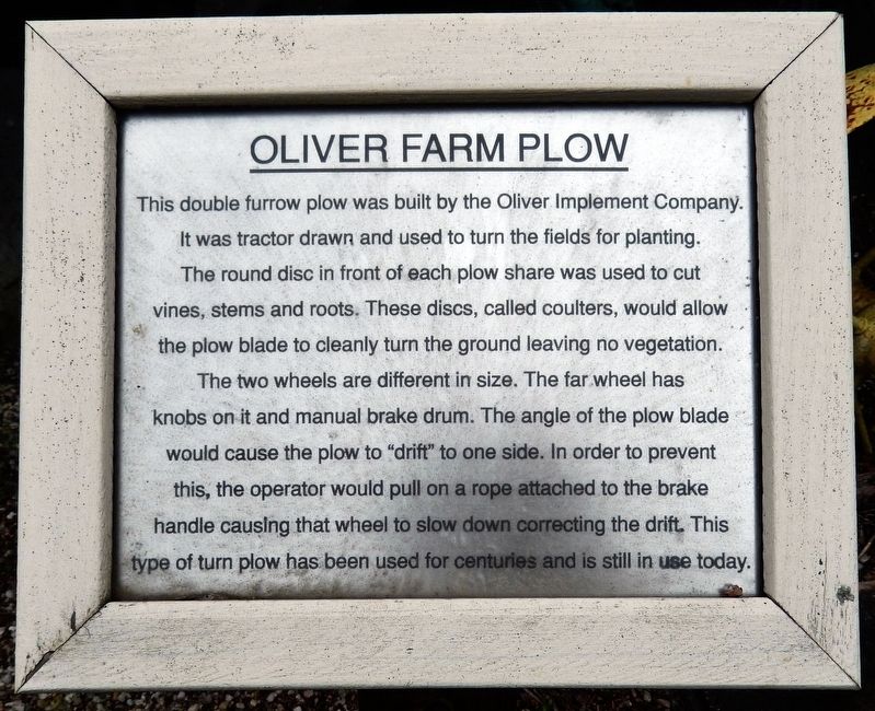 Oliver Farm Plow Marker image. Click for full size.