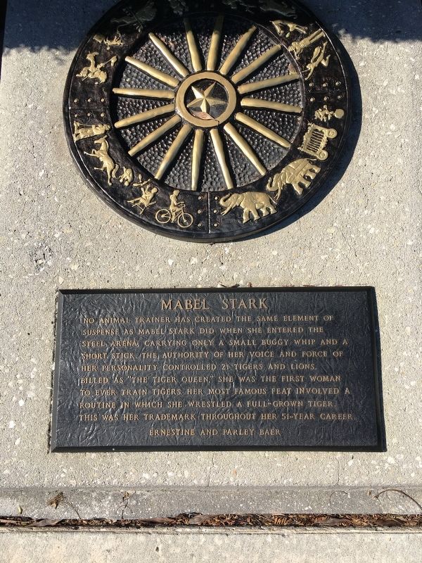 Mabel Stark Marker. Click for full size. Mabel Stark Marker image. Click for full size.