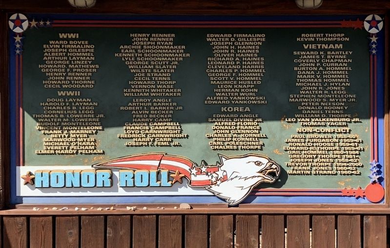 Haines Falls Honor Roll Marker image. Click for full size.