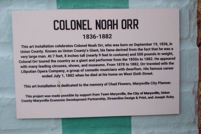 Colonel Noah Orr Marker. Click for full size. Colonel Noah Orr Marker image. Click for full size.
