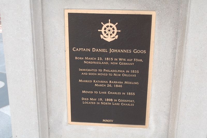 Captain Daniel Johannes Goos Marker image. Click for full size.