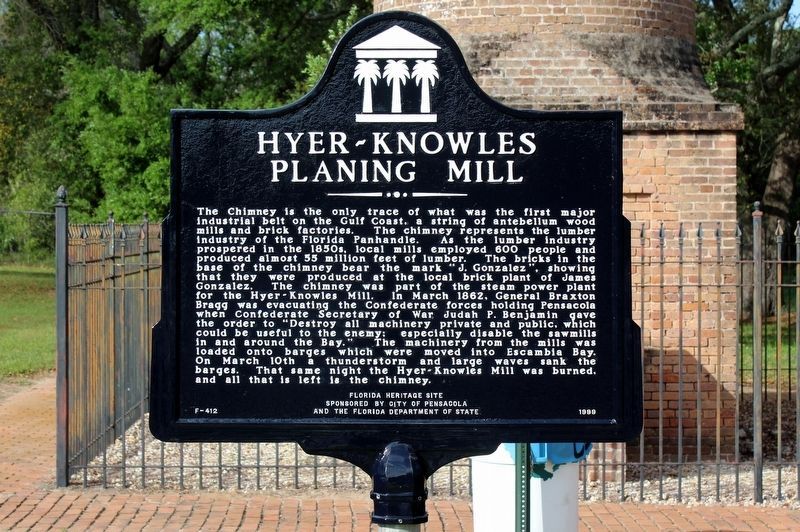 Hyer-Knowles Planing Mill Marker after restoration image. Click for full size.